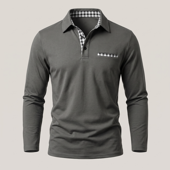 CALVERTON LONG-SLEEVE POLO