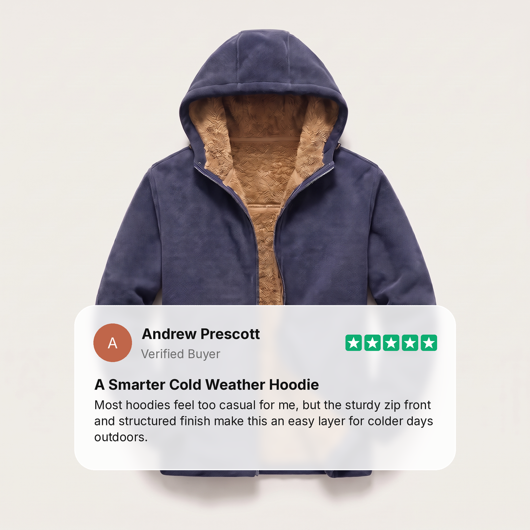 SHERPA LINED FLEECE HOODED JACKET