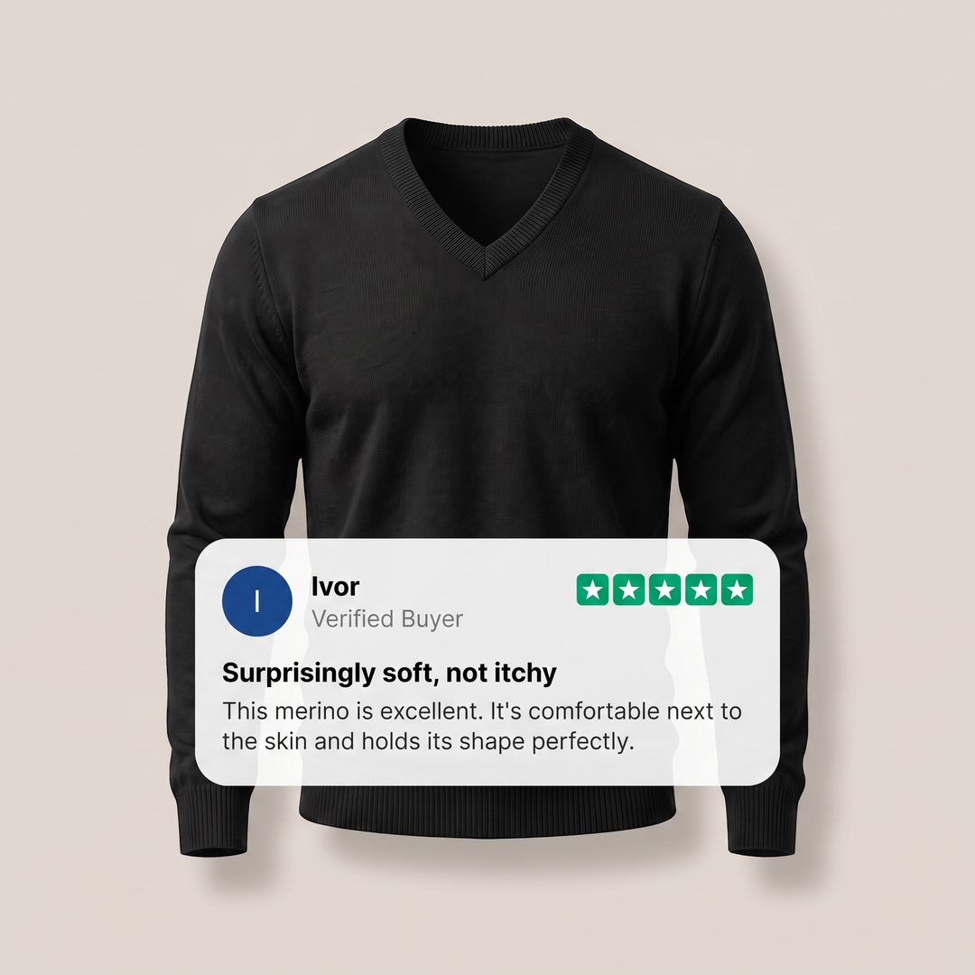 HUXFORD MERINO WOOL SWEATER