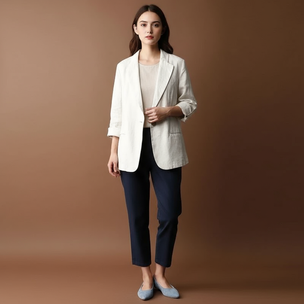 ALENA LINEN BLAZER