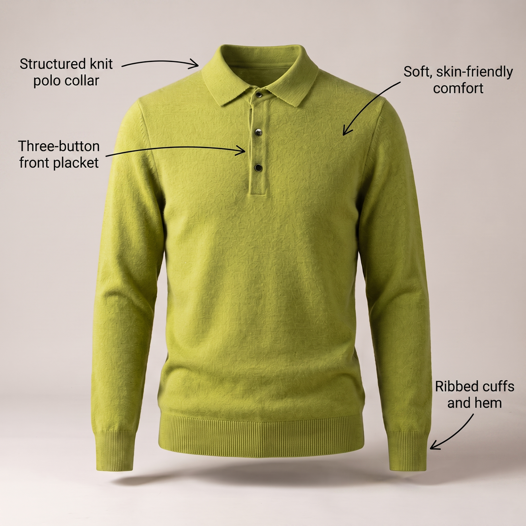 WINDSOR REFINED POLO SWEATER