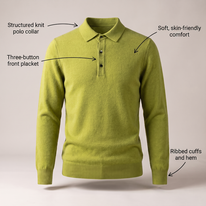 WINDSOR REFINED POLO SWEATER