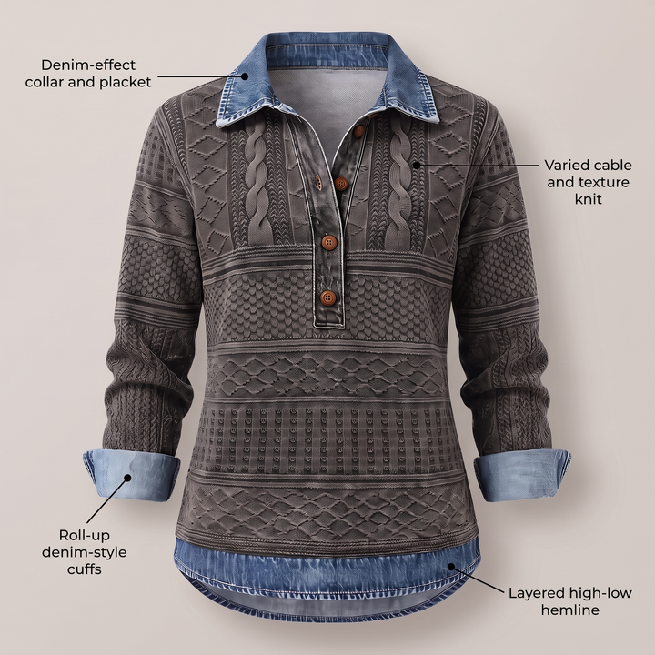NIVELLE MODERN HALF-BUTTON SWEATER