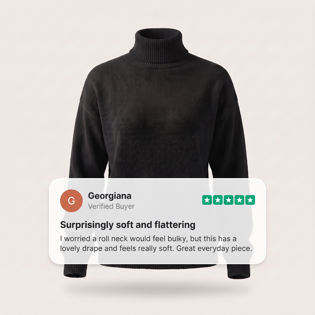 SERAPHINE ROLL NECK SWEATER