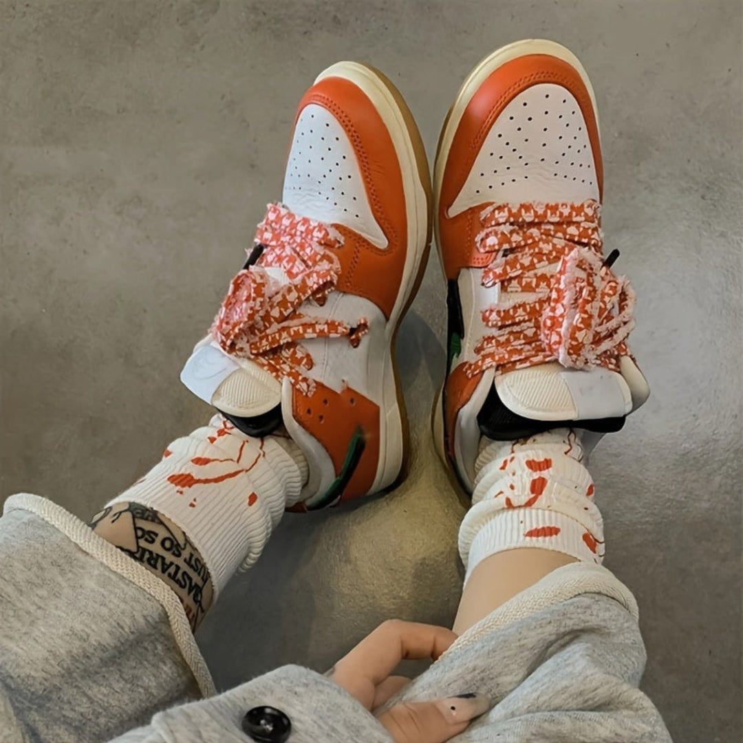 Abstract Mid Tube Socks