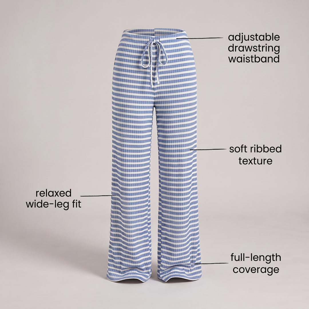 WINNIE RELAXED WIDE-LEG PYJAMA PANTS