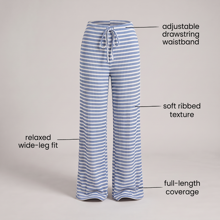 WINNIE RELAXED WIDE-LEG PYJAMA PANTS