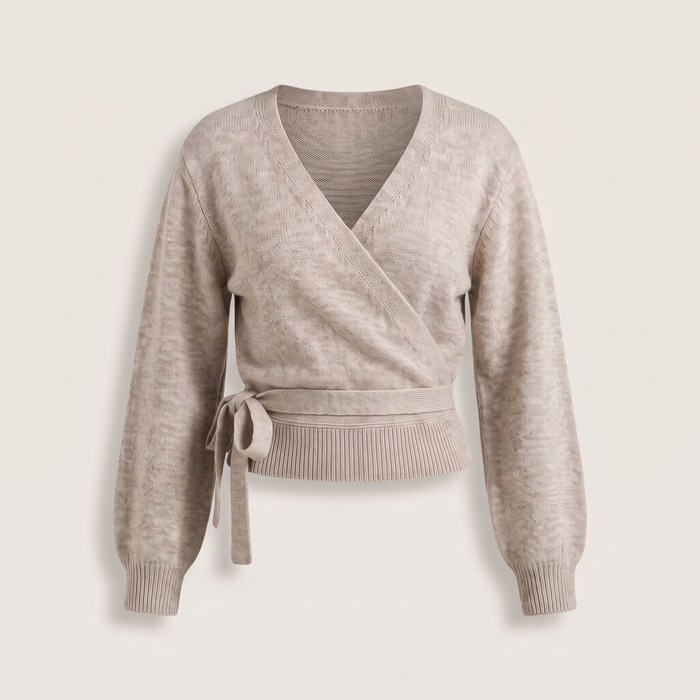 ROSALIND WRAP KNIT SWEATER