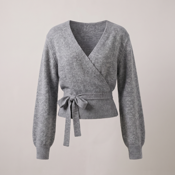 ROSALIND WRAP KNIT SWEATER