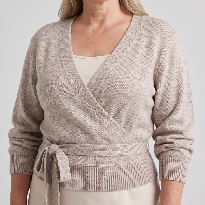 ROSALIND WRAP KNIT SWEATER