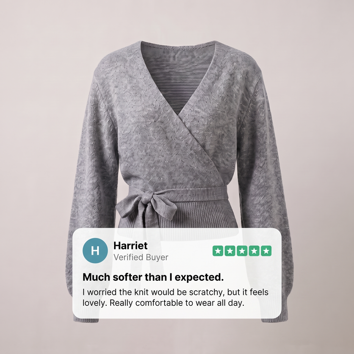 ROSALIND WRAP KNIT SWEATER