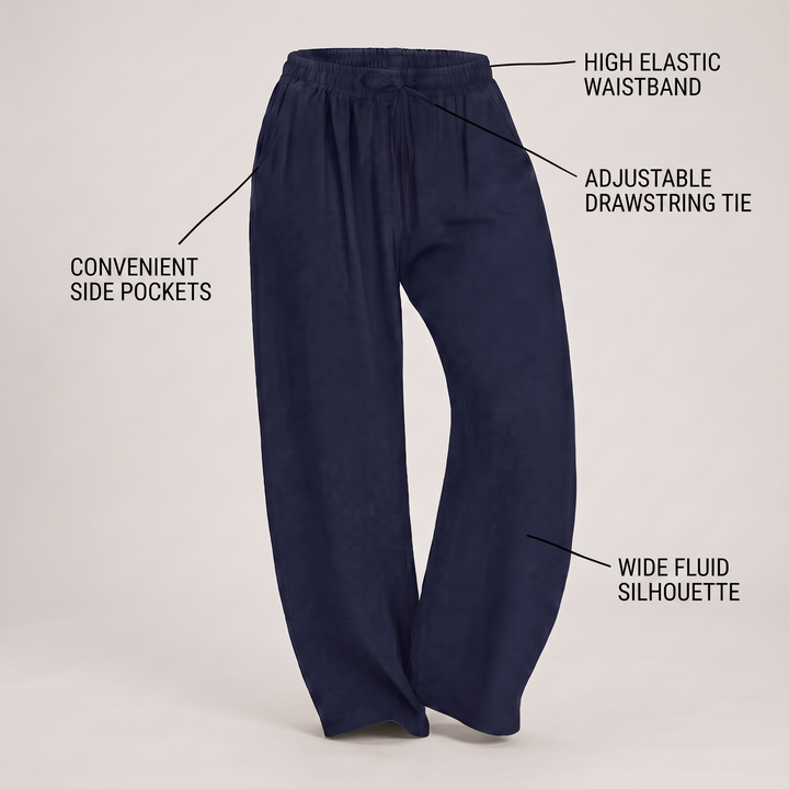 FREYA HIGH-WAIST WIDE-LEG PANTS