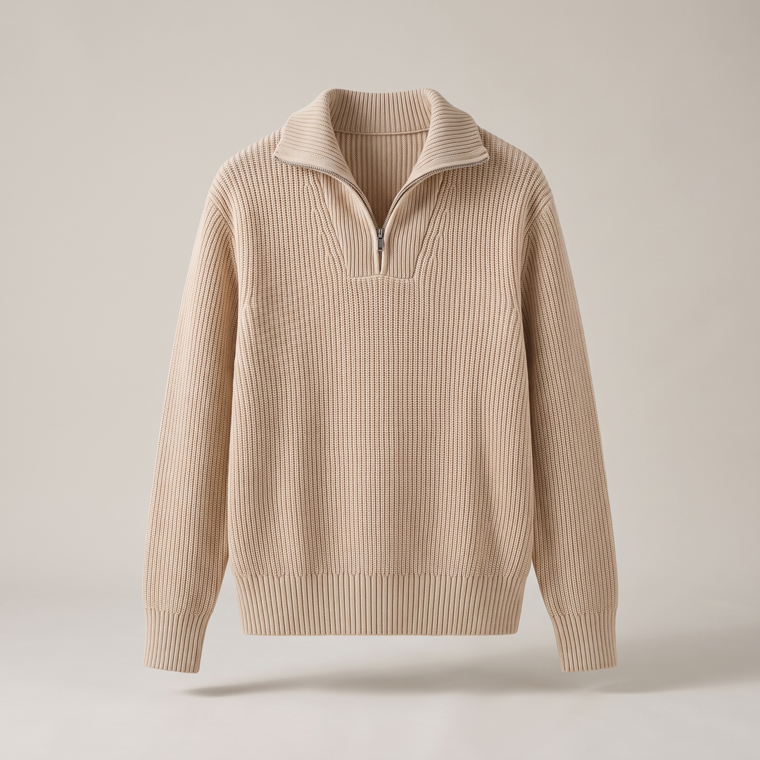 ELLIS MODERN HALF-ZIP SWEATER