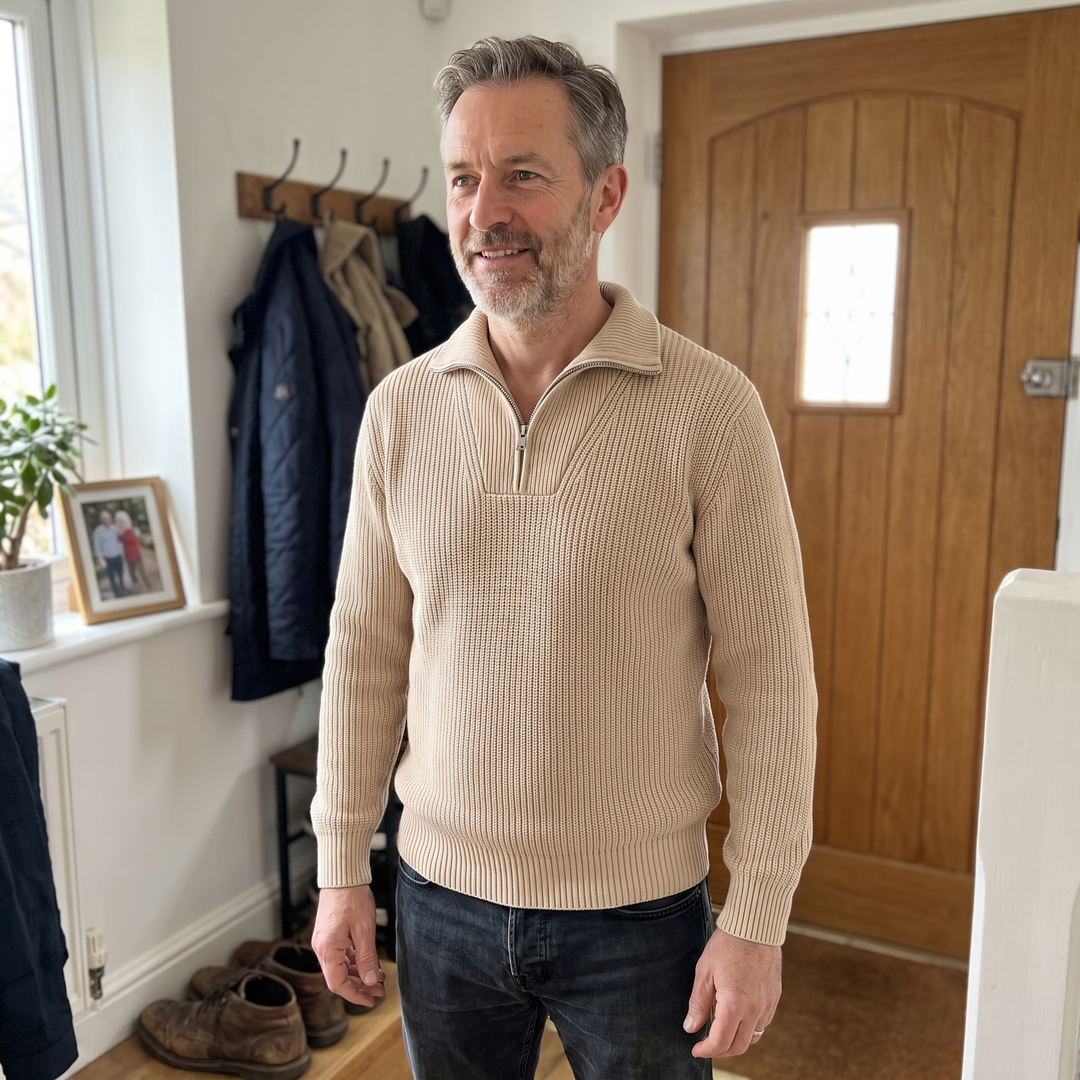 ELLIS MODERN HALF-ZIP SWEATER