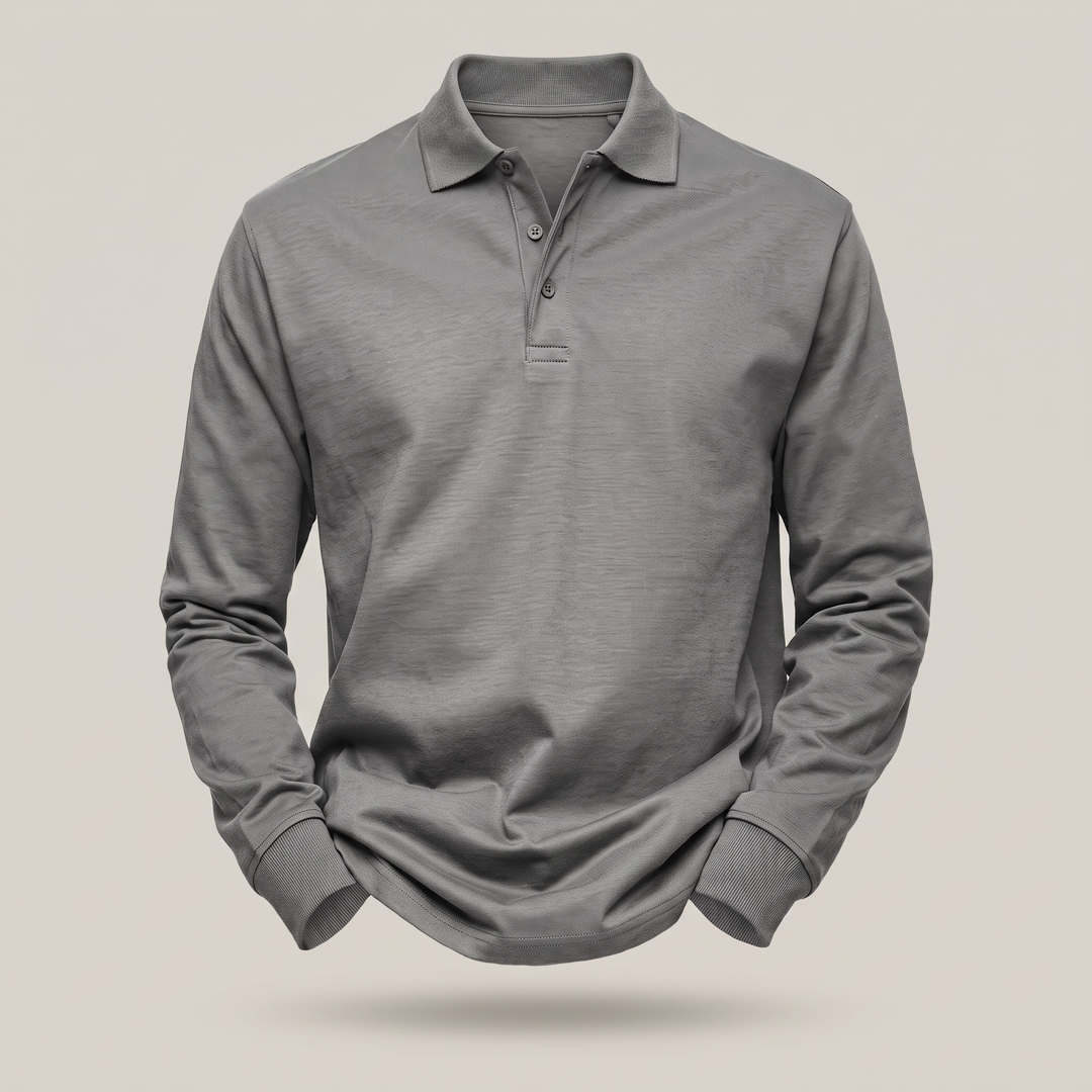 HERITAGE COTTON POLO SWEATER