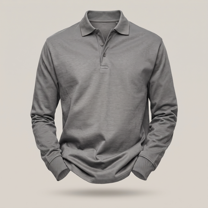 HERITAGE COTTON POLO SWEATER