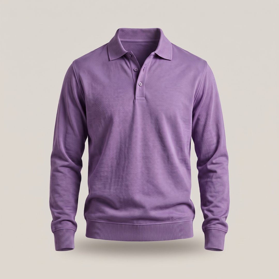 HERITAGE COTTON POLO SWEATER