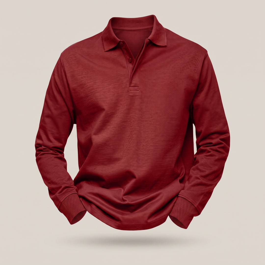 HERITAGE COTTON POLO SWEATER