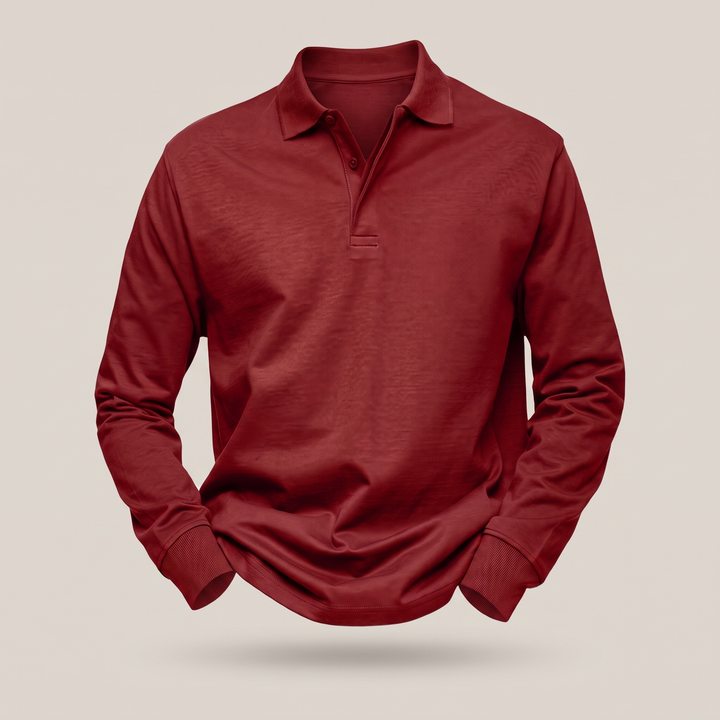 HERITAGE COTTON POLO SWEATER