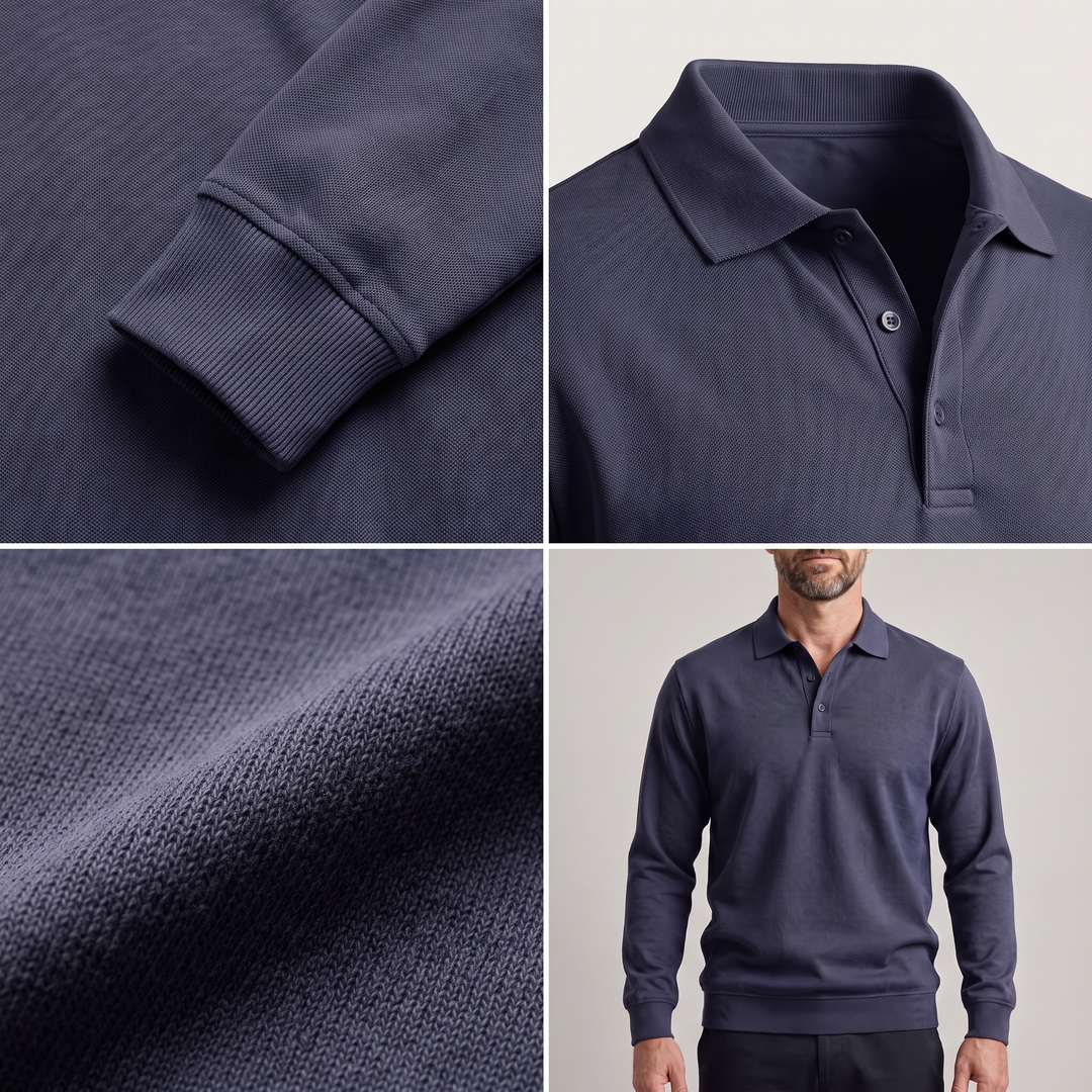 HERITAGE COTTON POLO SWEATER