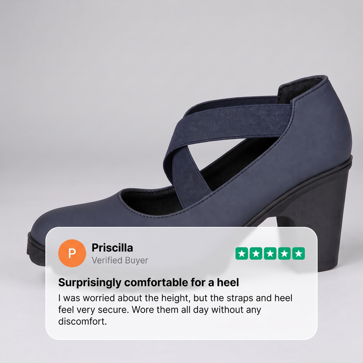 ELEGANT COMFORT BLOCK HEEL SHOES