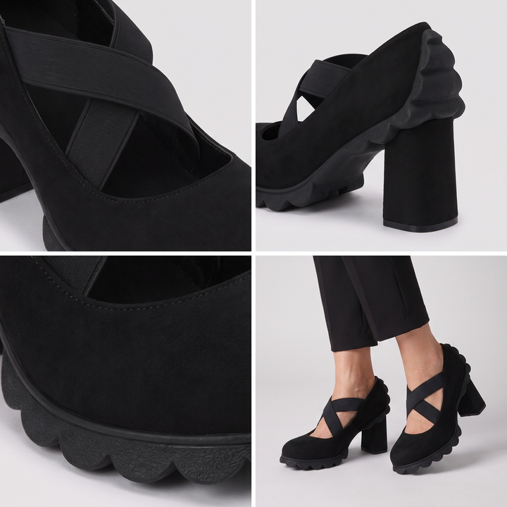 ELEGANT COMFORT BLOCK HEEL SHOES