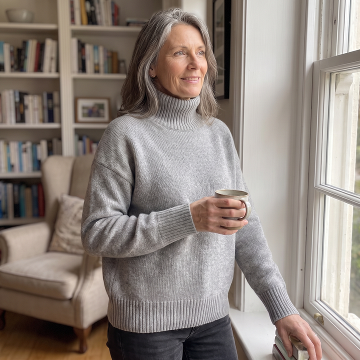 ISABELLA CASHMERE HIGH-NECK SWEATER