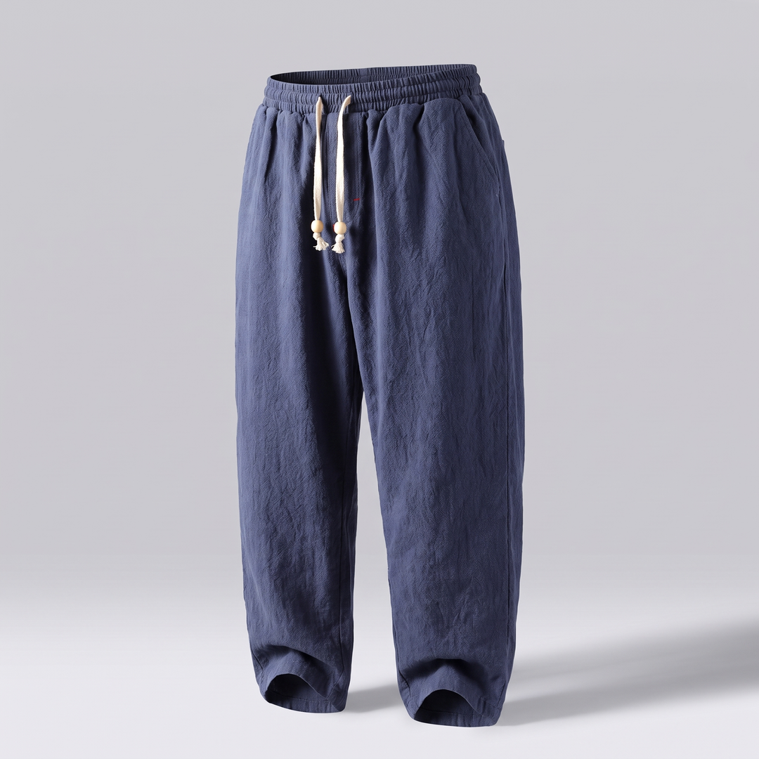 RELAXED LINEN BLEND PANTS