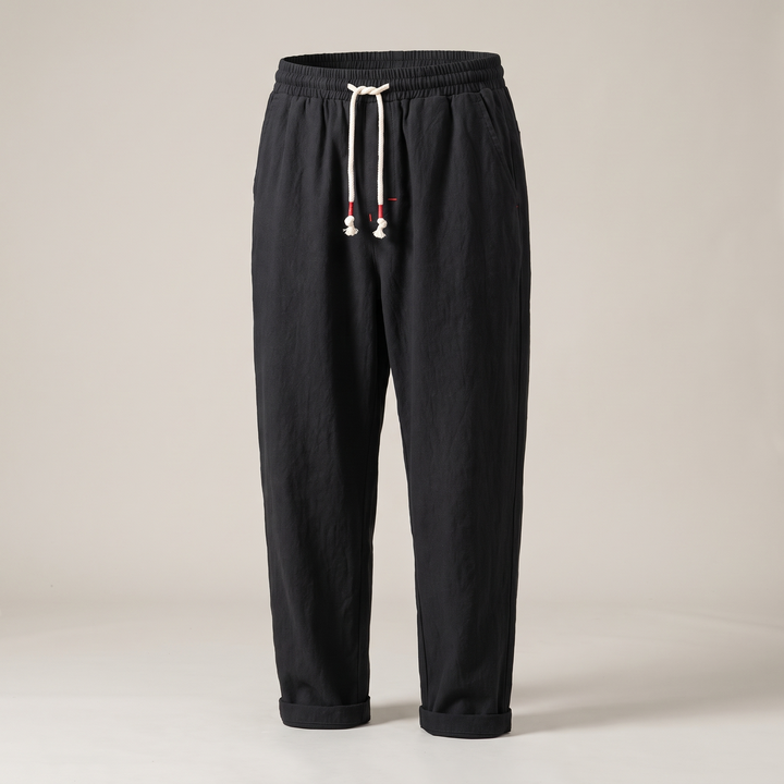 RELAXED LINEN BLEND PANTS