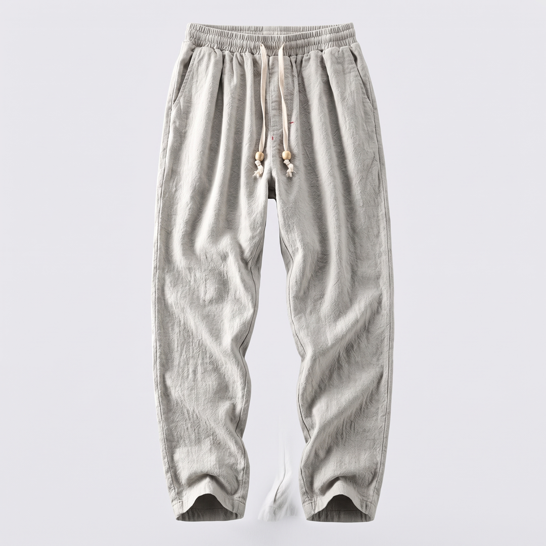 RELAXED LINEN BLEND PANTS
