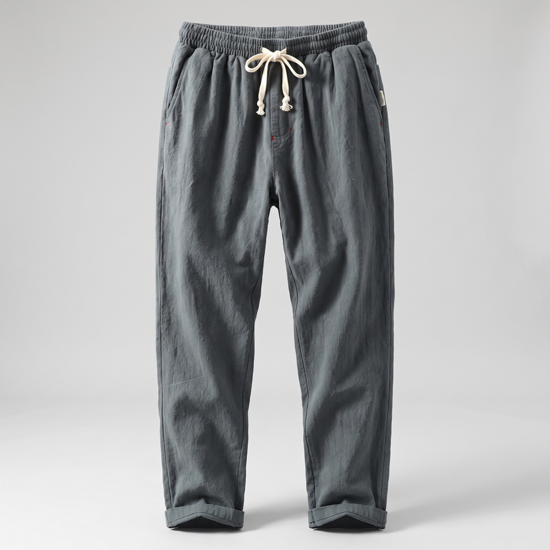 RELAXED LINEN BLEND PANTS