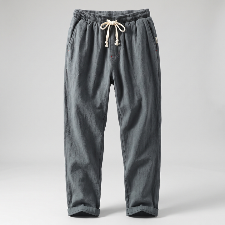 RELAXED LINEN BLEND PANTS