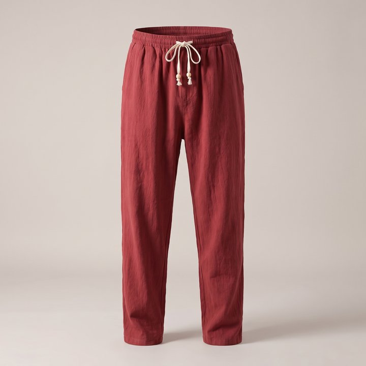 RELAXED LINEN BLEND PANTS