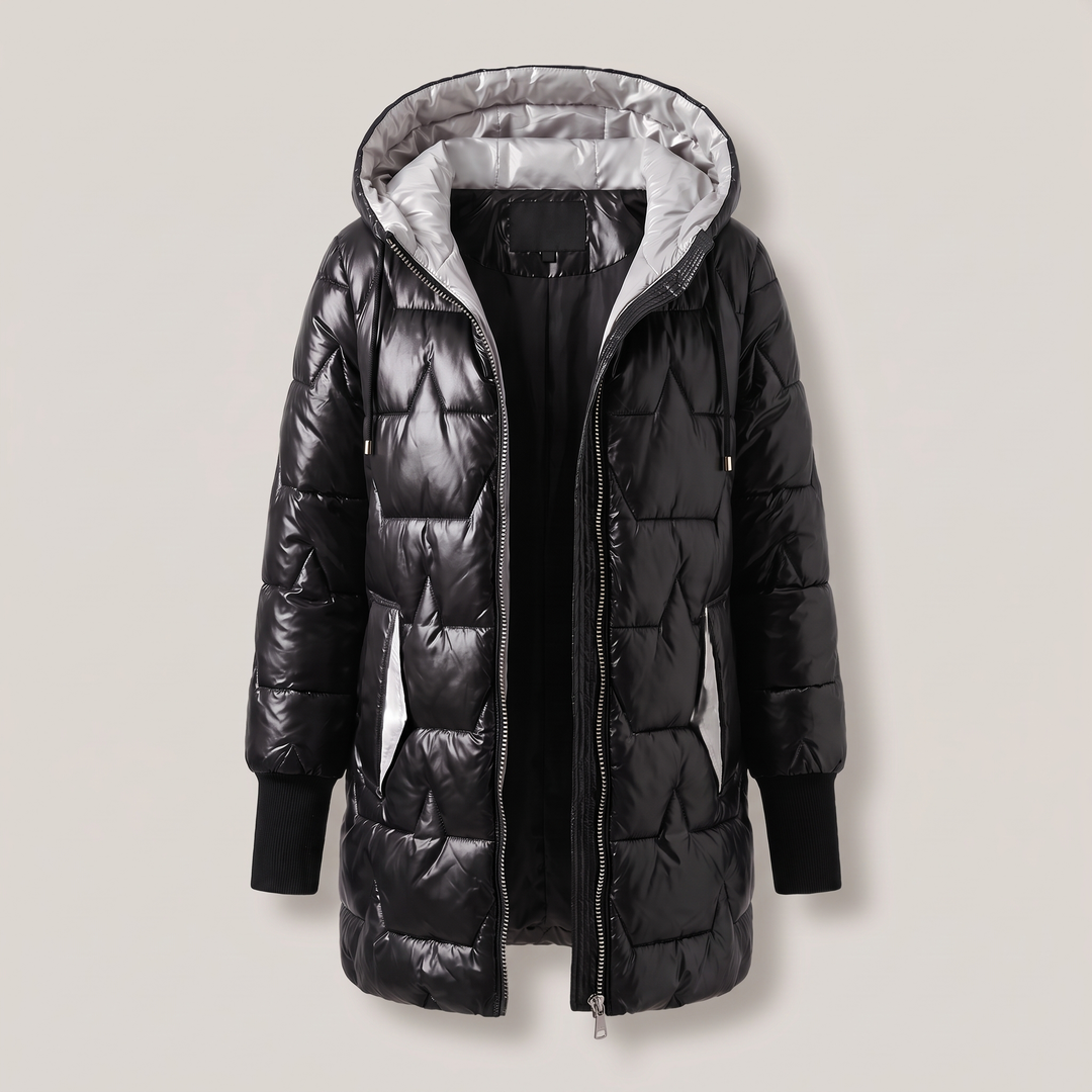 LUXURY WARM HOODED COAT