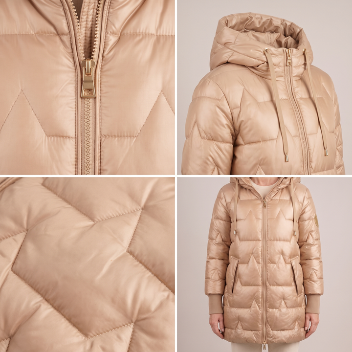 LUXURY WARM HOODED COAT
