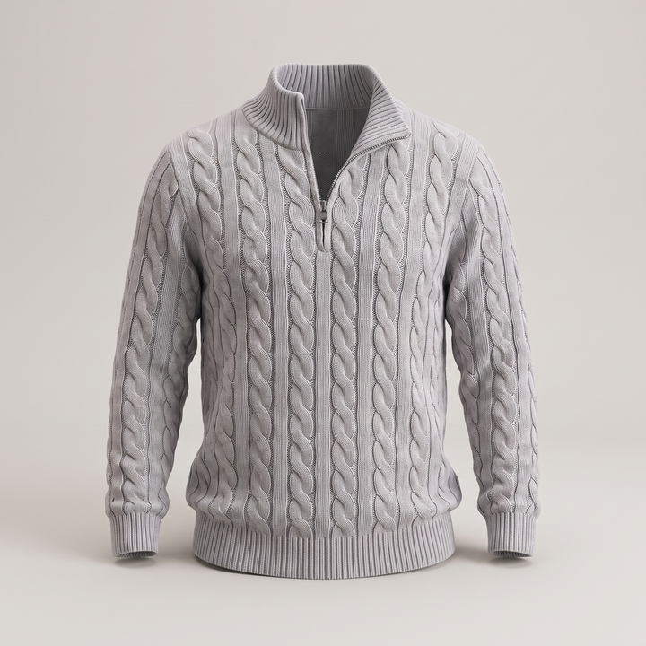 PREMIUM CABLE KNIT COMFORT SWEATER