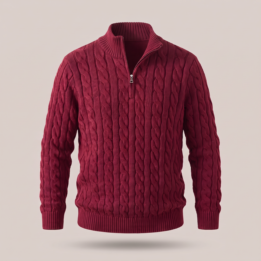 PREMIUM CABLE KNIT COMFORT SWEATER