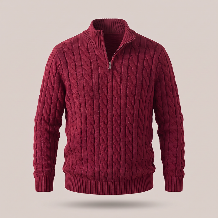 PREMIUM CABLE KNIT COMFORT SWEATER