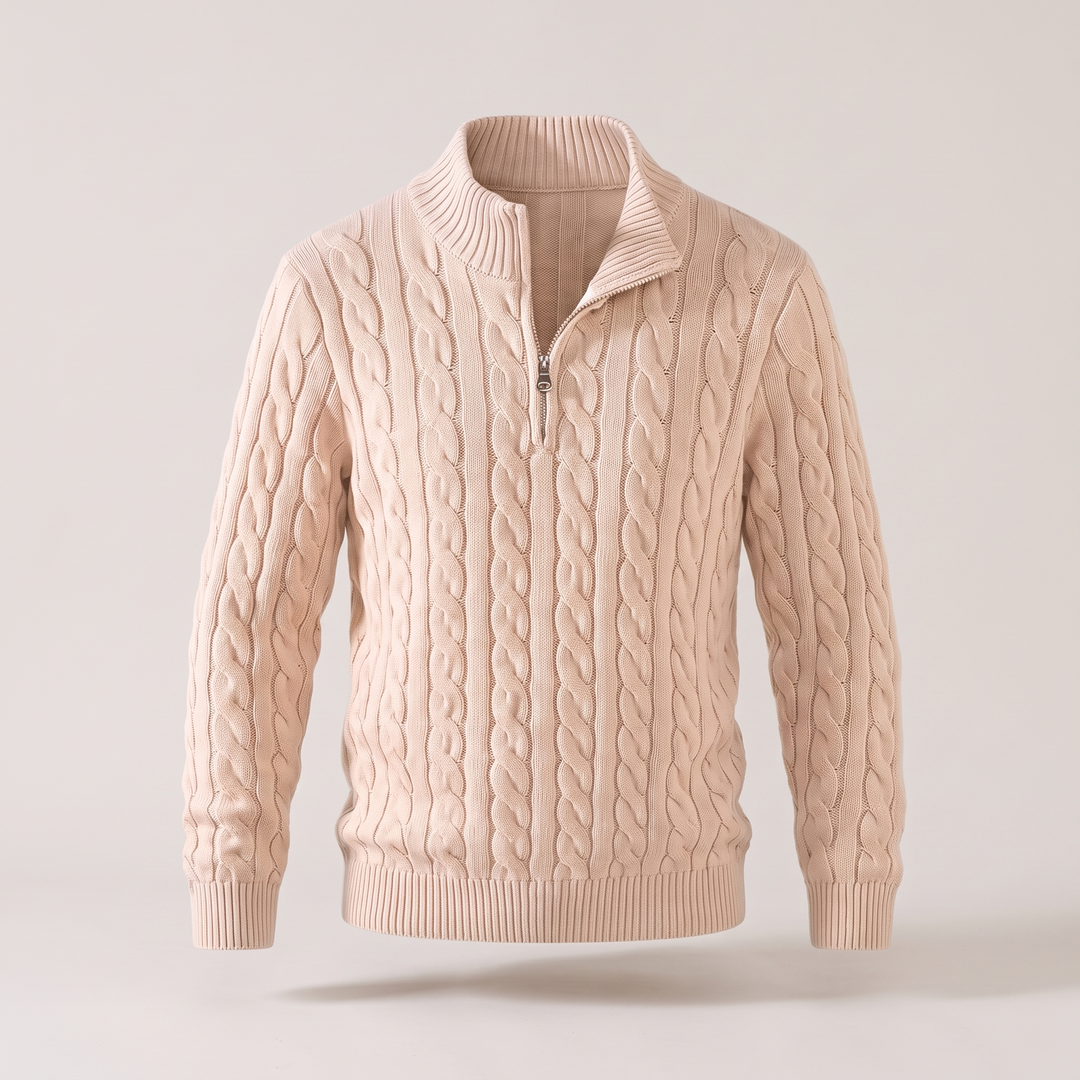 PREMIUM CABLE KNIT COMFORT SWEATER