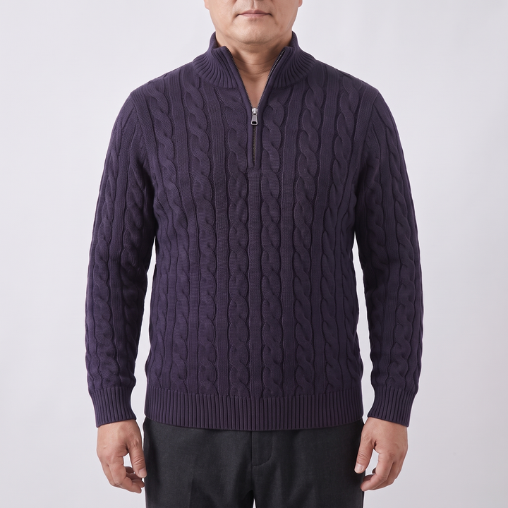 PREMIUM CABLE KNIT COMFORT SWEATER