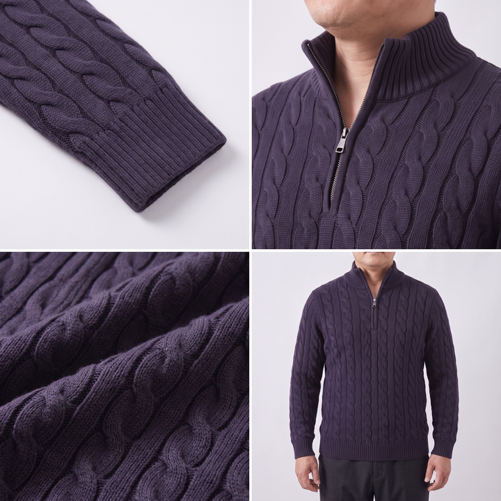 PREMIUM CABLE KNIT COMFORT SWEATER