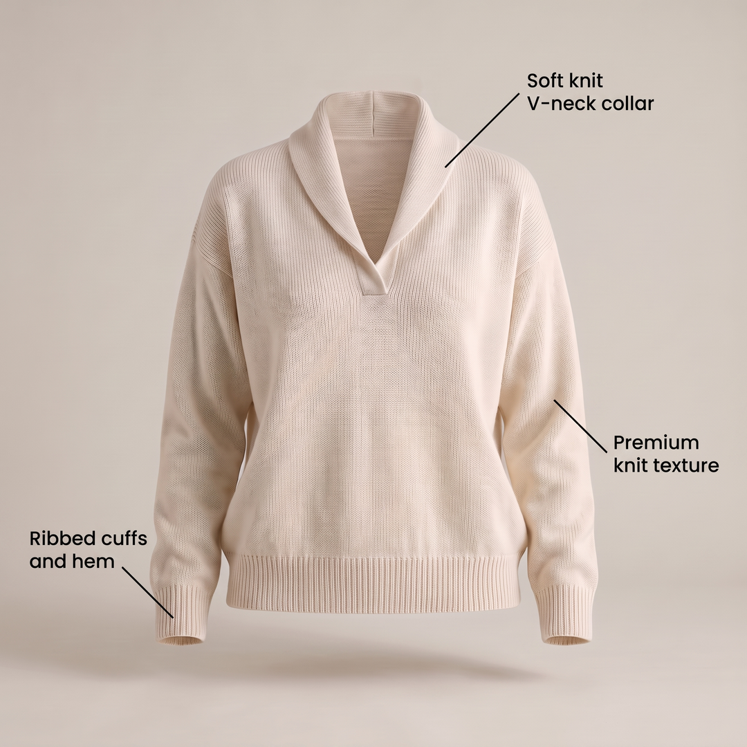 CLASSIC V-NECK KNIT SWEATER