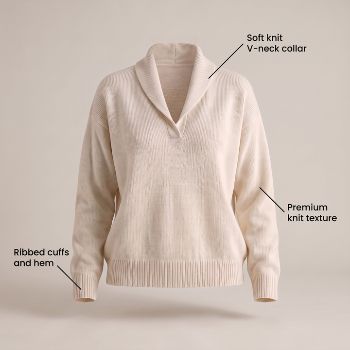 CLASSIC V-NECK KNIT SWEATER