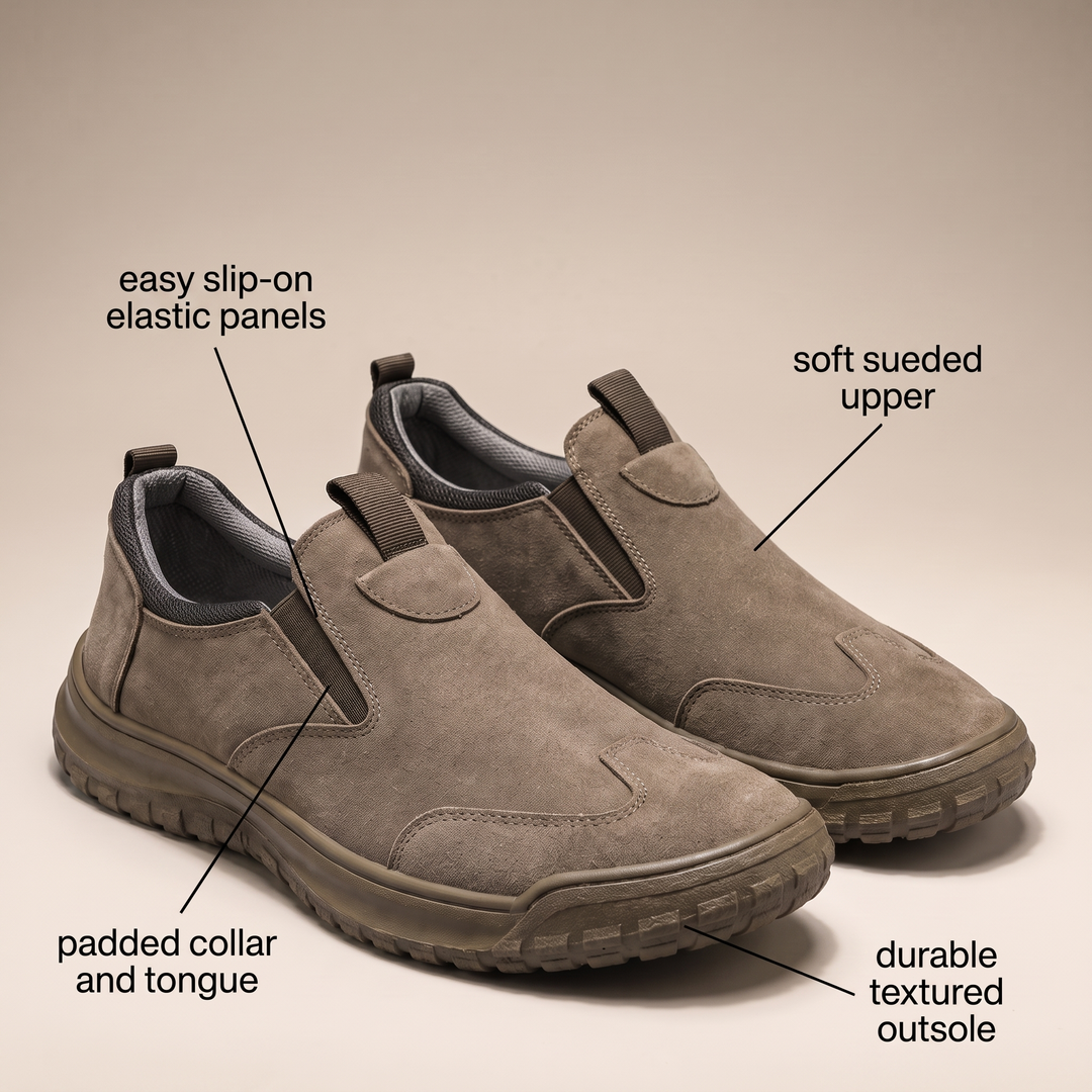 CUSHIONED WALKING SLIP-ONS