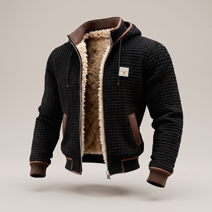 THERMAL WAFFLE FLEECE JACKET