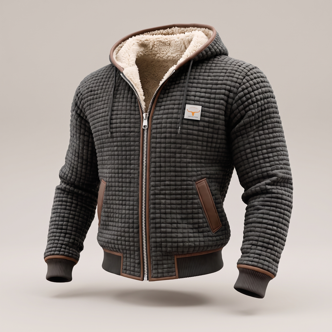 THERMAL WAFFLE FLEECE JACKET