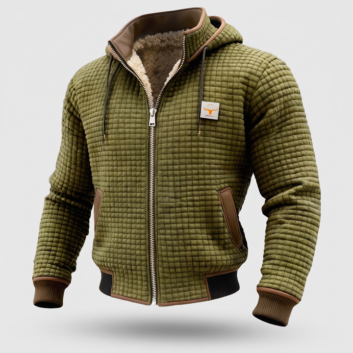 THERMAL WAFFLE FLEECE JACKET