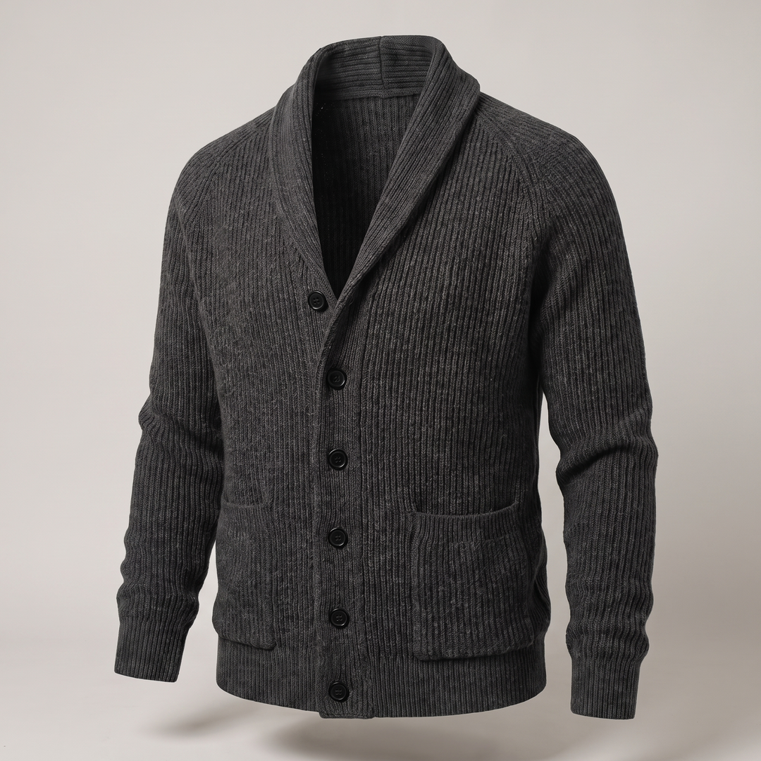 CLASSIC SHAWL COLLAR CARDIGAN
