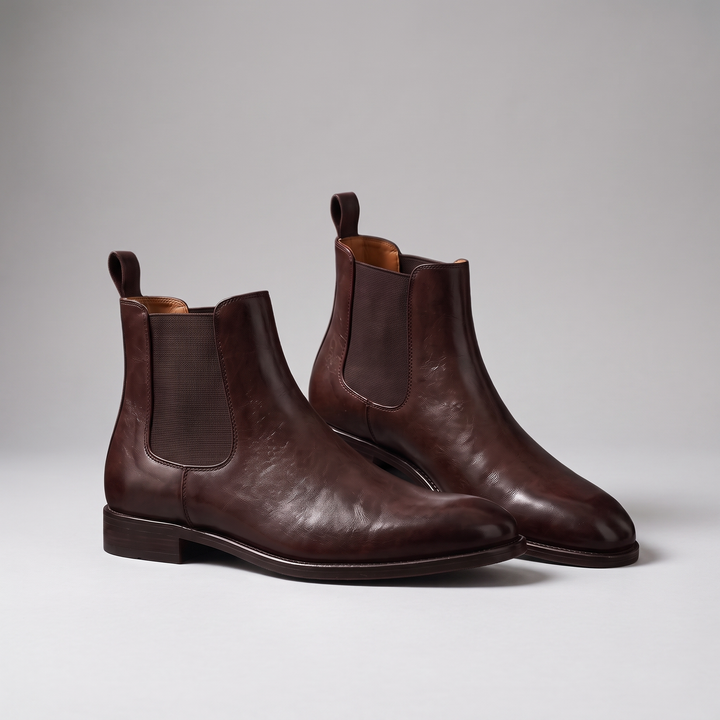 POLISHED LEATHER CHELSEA BOOTS