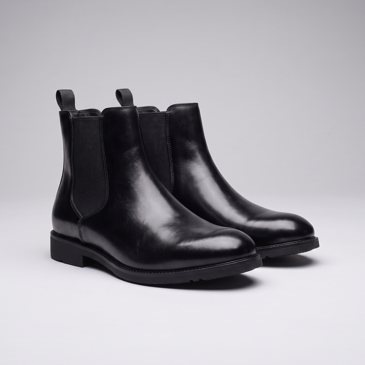 POLISHED LEATHER CHELSEA BOOTS